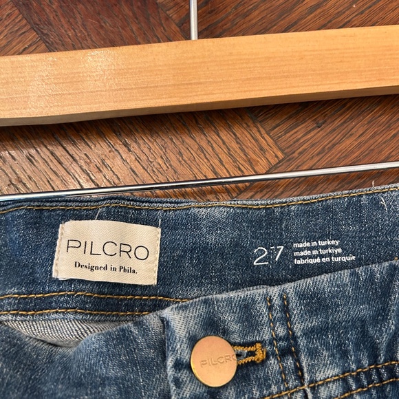 Pilcro Anthropologie The Leni Mid-RIse Tapered Barrel Jeans Size 27 - Picture 8 of 9